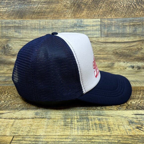 Defunct Stroh's Beer Unisex Trucker Hat Navy Snapback Detroit Michigan Brewed - Picture 4 of 8